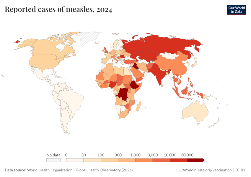 A thumbnail of the "Reported cases of measles" chart